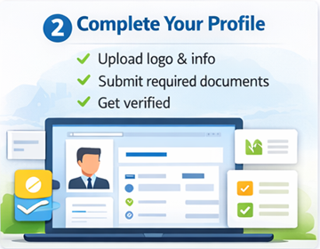 Página de perfil da transportadora na ExusTrans para envio de logotipo e documentos de verificação