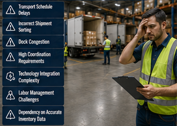 Terminal logístico movimentado a enfrentar desafios de coordenação e transporte no cross-docking