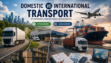 Transporte de carga nacional e internacional com camiões, passagens de fronteira, armazéns e operações logísticas europeias