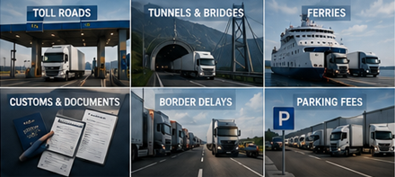 Sistemas europeus de portagens para camiões e custos de transporte internacional de mercadorias