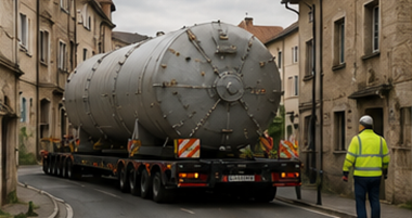 Desafios do transporte sobredimensionado, incluindo restrições rodoviárias e operações logísticas complexas