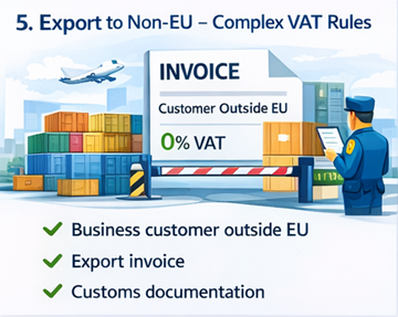 Transporte de exportação a sair da União Europeia com declaração aduaneira e documentação de expedição