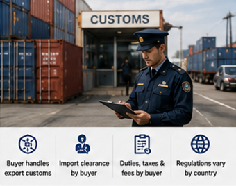 Alfândega e procedimentos de exportação para envios internacionais EXW