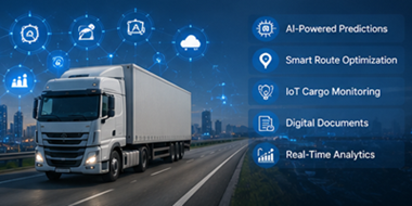 Tecnologias futuras de logística com tracking de remessas com IA, sistemas de transporte inteligentes e visibilidade automatizada de entregas