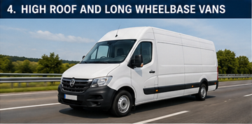 Carrinha logística de teto alto e chassis longo a transportar carga volumosa na Europa