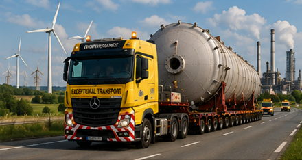 Transporte sobredimensionado a apoiar a indústria europeia e projetos de infraestrutura