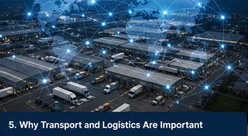 Rede logística global com ligações de transporte pela Europa na cadeia de abastecimento