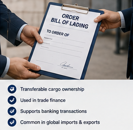 Financiamento do comércio internacional e documento Order Bill of Lading no transporte de carga