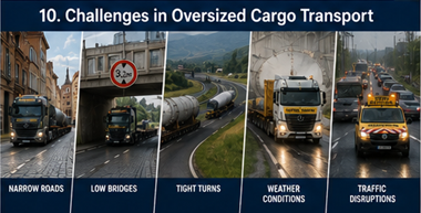 Desafios do transporte de carga de grandes dimensões em estradas difíceis e infraestruturas urbanas
