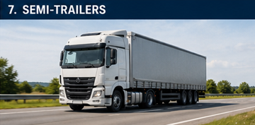 Camião com semi-reboque a transportar mercadorias numa autoestrada europeia