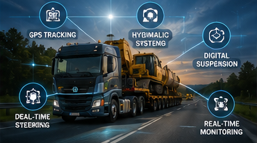 Sistemas digitais e tecnologia GPS utilizados em veículos modernos de transporte de cargas pesadas