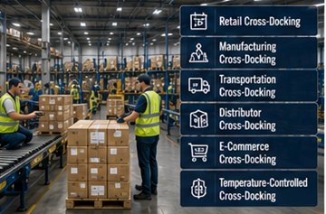 Diferentes tipos de cross-docking utilizados no transporte e na logística de armazém