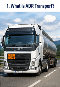 Veículo profissional de transporte ADR a transportar materiais perigosos em segurança por toda a Europa