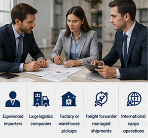 Profissionais de logística a planear envios internacionais usando os Incoterms EXW