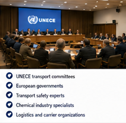 UNECE e autoridades internacionais de transporte a gerir a regulamentação ADR de mercadorias perigosas